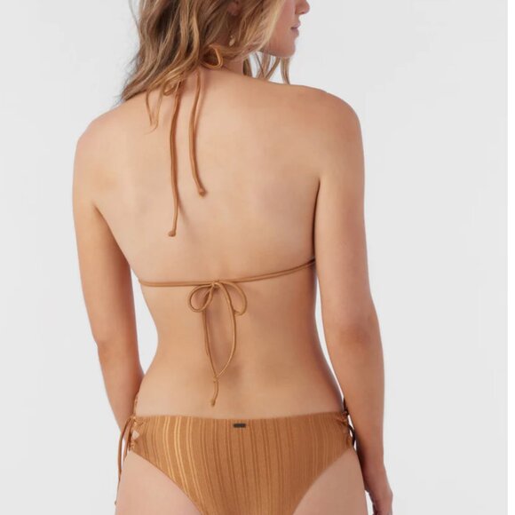 NWT O'Neill Mizi Metallic Rib Madrid Cutout Bralette Top Large Brown Sug… - Picture 6 of 8